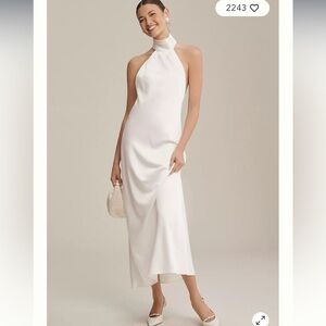 Significant Other Darcy Backless Halter Dress in Ivory in US Size 8